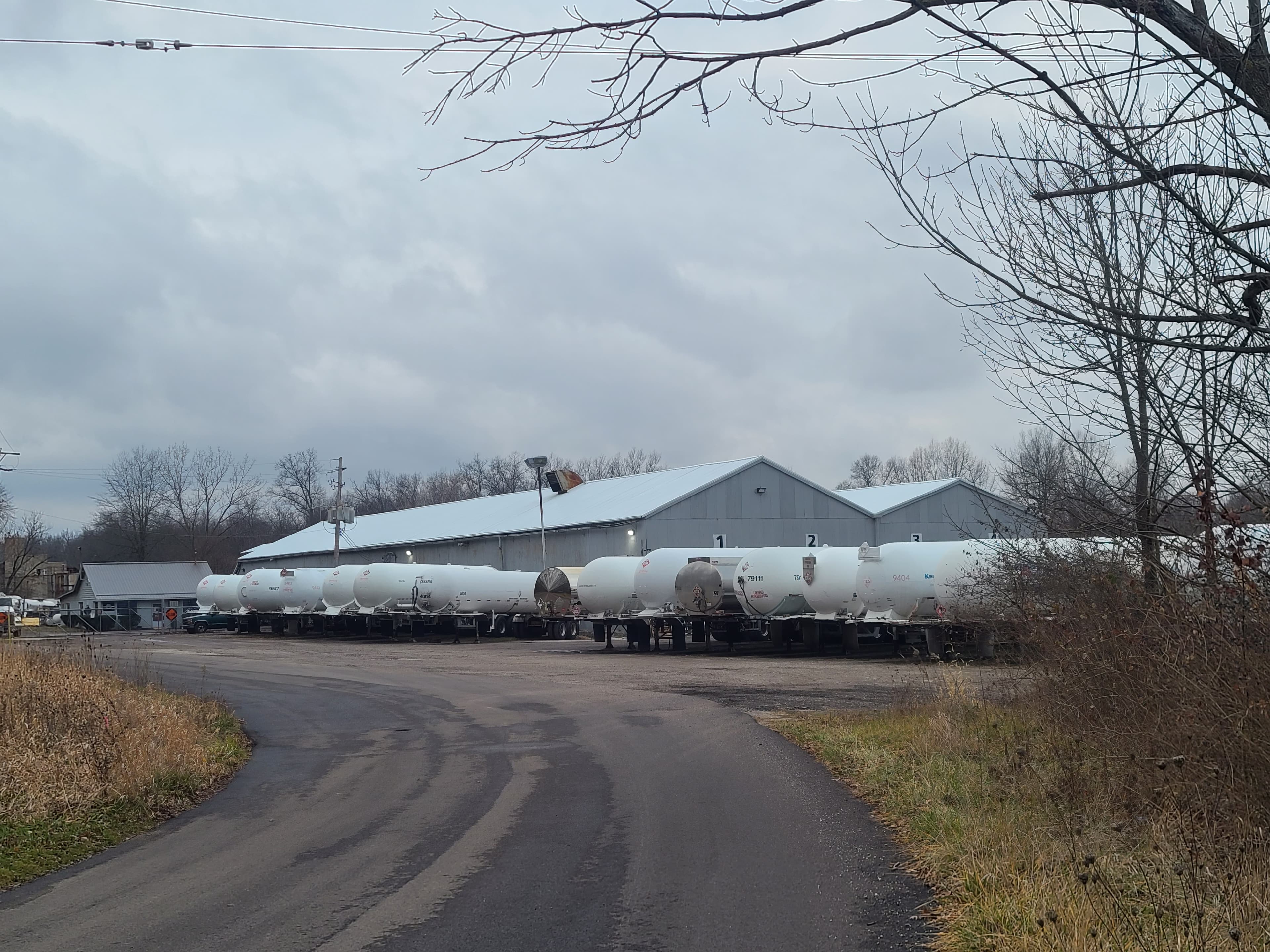 Schaeffer's fabrication bay with equipment and work in progress
